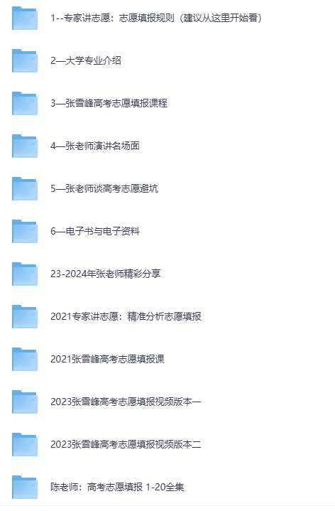 张雪峰资源（合集目前志愿相关最全）-松哥资源网